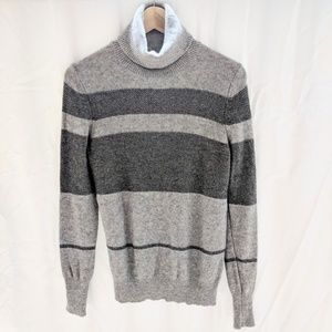 Banana Republic | Turtleneck Gray Striped Sweater